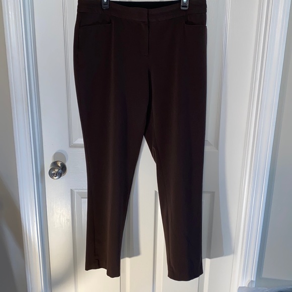 Rafaella Curvy Chocolate Brown Trouser tummy control waist band size 14 - Picture 1 of 11